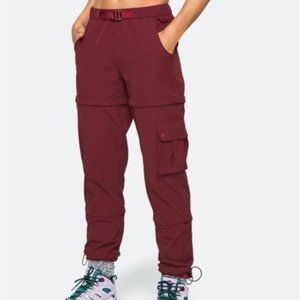 Maroon / Burgundy / Truffle Outdoor Voices Zip-Off Rectrek Pant, Size M